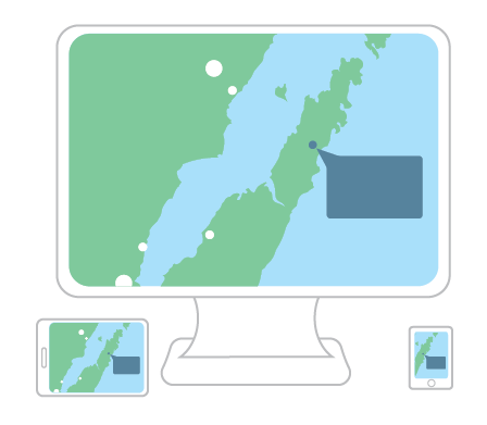 Graphic of computer, tablet, and smart phone